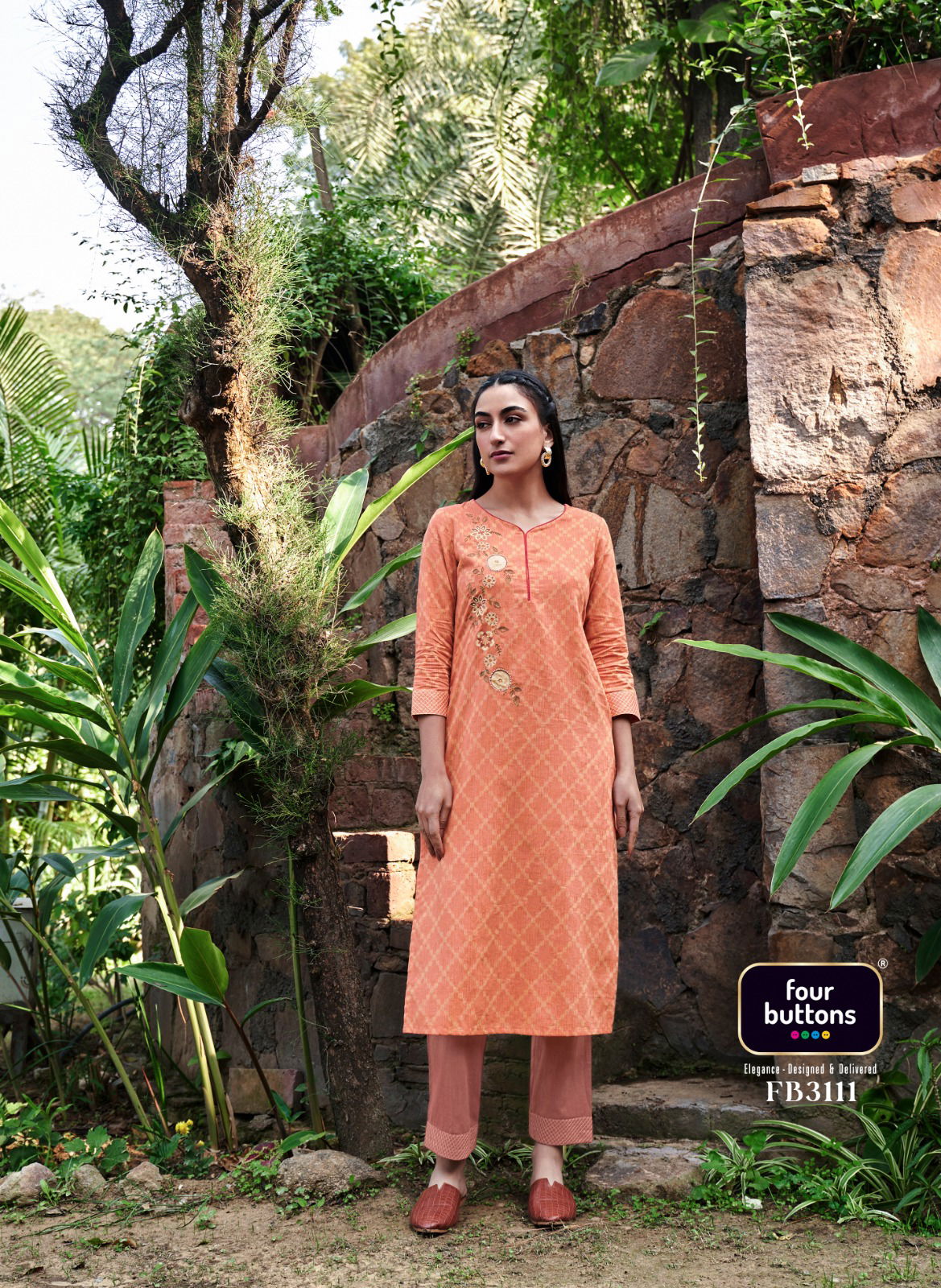 Raabta By Four Buttons 3111-3116 Kurtis With Bottom Catalog